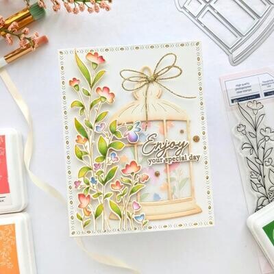 PinkFresh Studio - Humbled &amp; Grateful - Layered Stencil - A2 - 206823 - 2 pcs