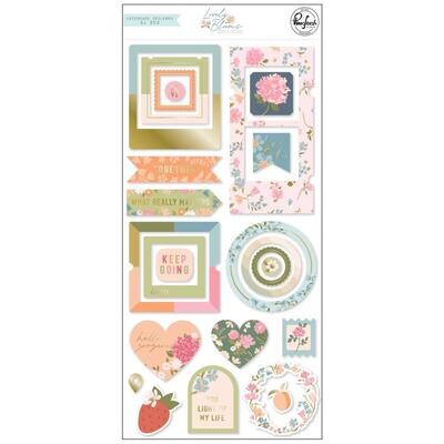 PinkFresh Studio - Lovely Blooms - Chipboard Frames - 6&quot; x 12&quot; - 204723