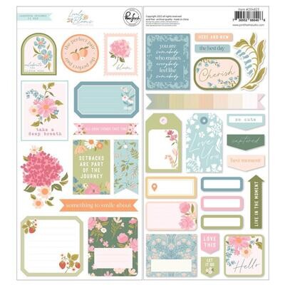 PinkFresh Studio - Lovely Blooms - Cardstock Stickers - 6&quot; x 12&quot; - 204623 - 2 sheets