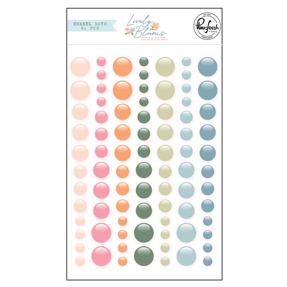 PinkFresh Studio - Lovely Blooms - Enamel Dots- 205423 - 85 pcs