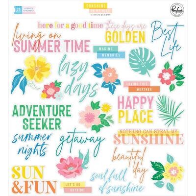 PinkFresh Studio - Sunshine On My Mind Collection - Acetate Shapes - Ephemera Die Cuts - 156723 - 25 pcs
