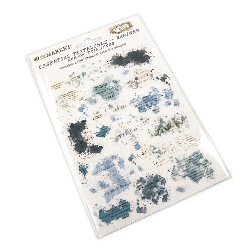 49 &amp; Market - Essentials - Essential Textblends - Mariner - Rub On Transfers - 6&quot; x 8&quot; - VAS37568 - 2 Sheets