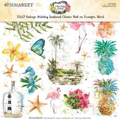 49 &amp; Market - Vintage Artistry - Sunburst Collection - 12&quot; x 12&quot; Rub On Transfers - SUN24739
