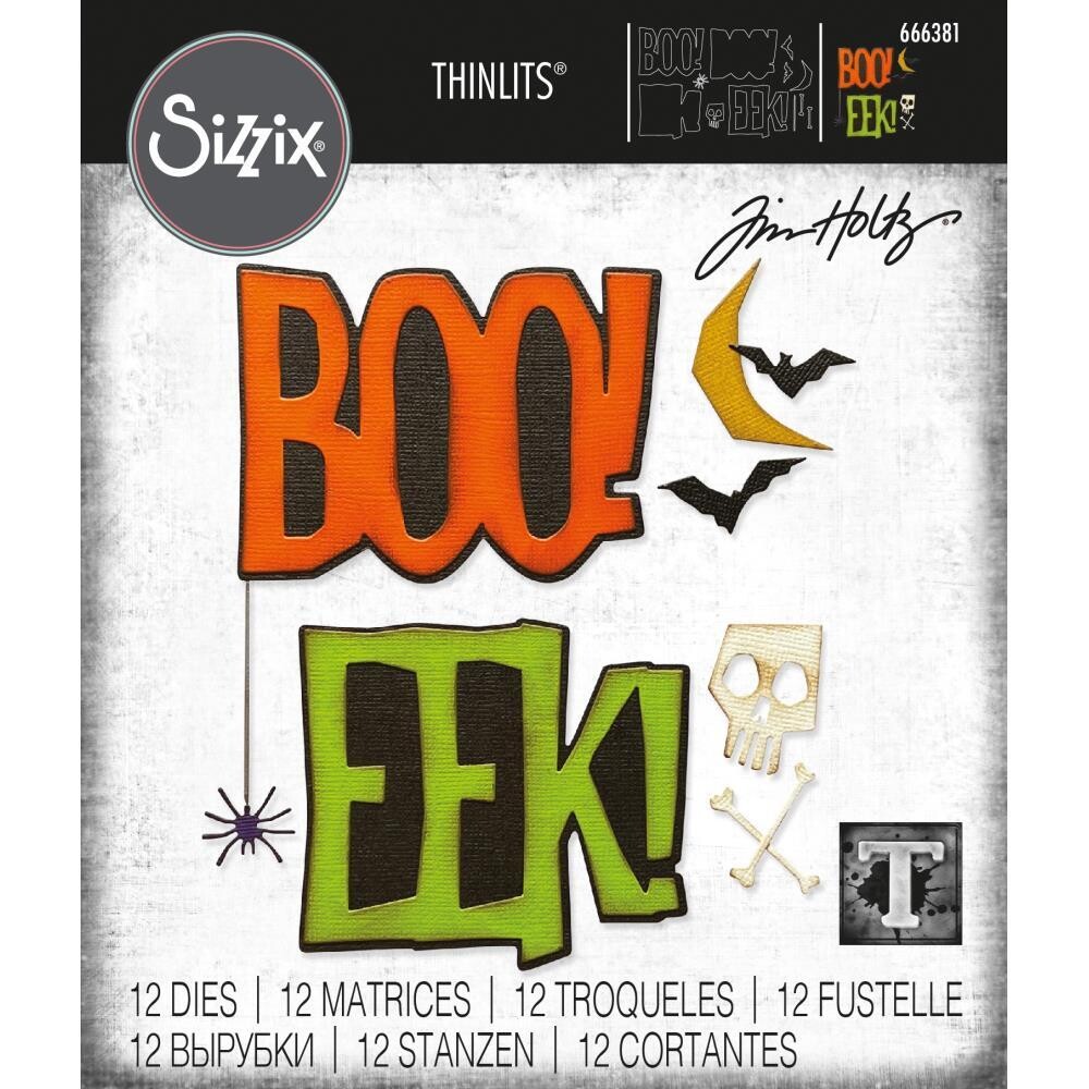 Sizzix &amp; Tim Holtz - Thinlits Dies - Big Frights - 666381 - 12 pcs