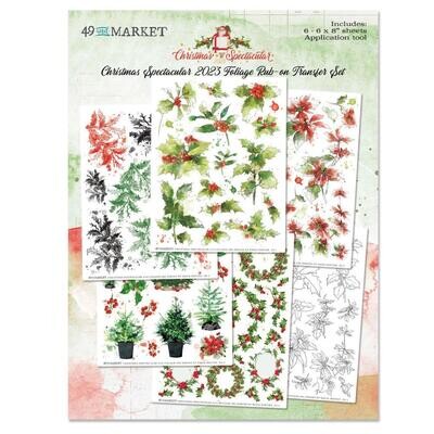 49 &amp; Market - Christmas Spectacular Collection - Foliage - Rub On Transfers - 6&quot; x 8&quot; - CS23-24357