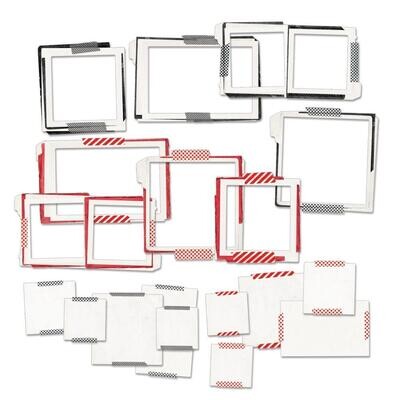 49 &amp; Market - Frame Set - Christmas Spectacular Collection -  Chipboard  - CS23-24449 - 18 pcs