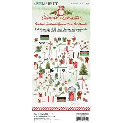 49 & Market - Christmas Spectacular Collection - Laser Die Cuts - Elements - CS23-24319 - 97 pcs