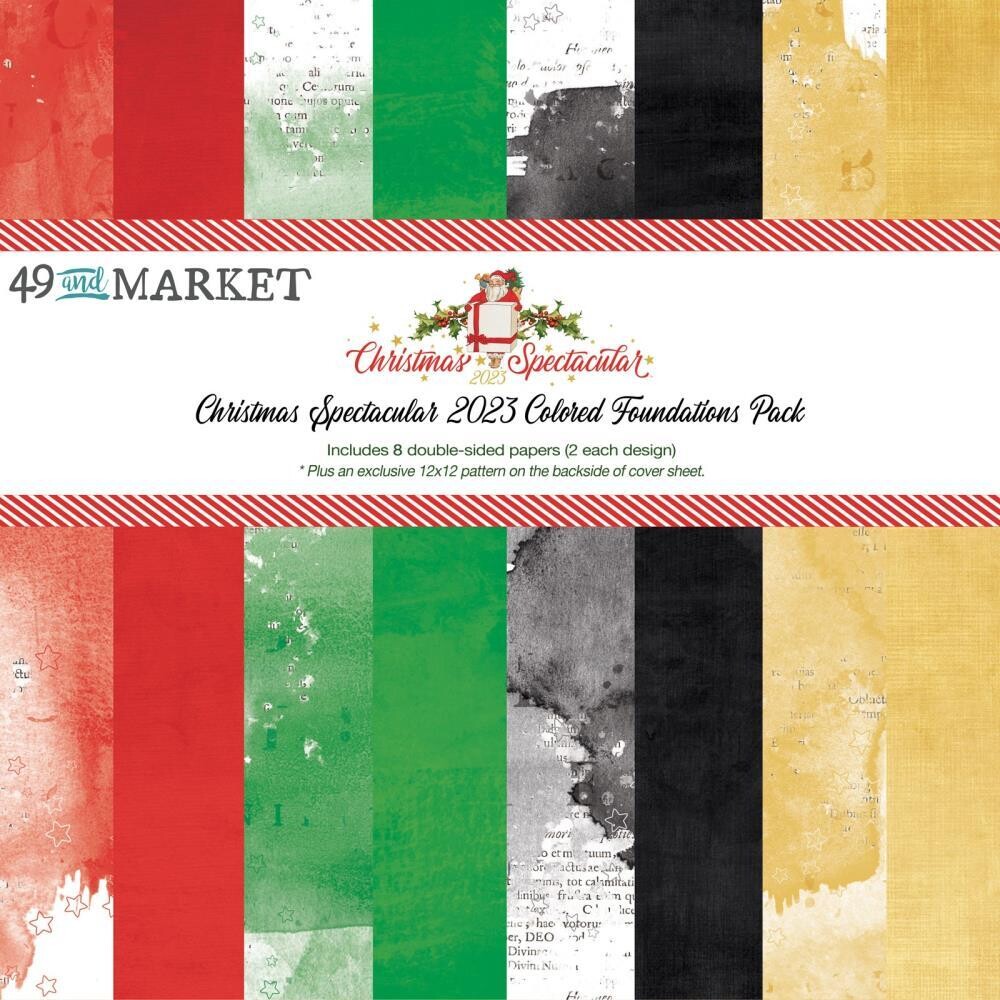 49 &amp; Market - Christmas Spectacular Collection - 12&quot; x 12&quot; - Foundations - CS23-24241 - 8 Sheets