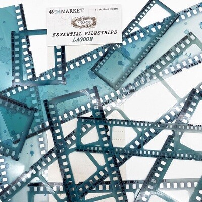 49 &amp; Market - Essential - Vintage Bits - Filmstrip Frames - Lagoon - VB37773