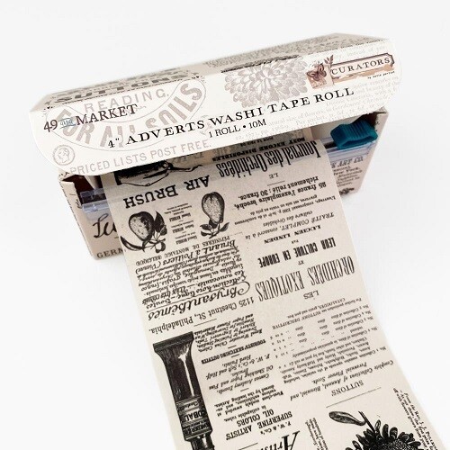 49 &amp; Market - Curators Essential Collection - Washi Tape - Fabric - Adverts - C35618 - 4 Rolls