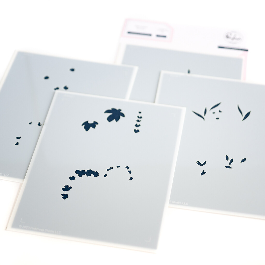 PinkFresh Studio - All Kinds of Wonderful - Layered Stencil - 212123 - 4 pcs