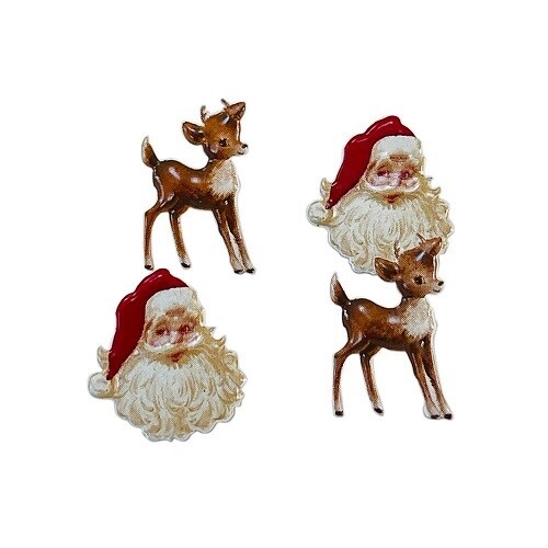 Eyelet Outlet - Brads - Santa/Deer - 12 pcs