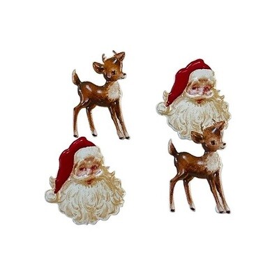 Eyelet Outlet - Brads - Santa/Deer - 12 pcs