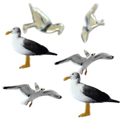 Eyelet Outlet - Brads - Seagulls - 12 pcs