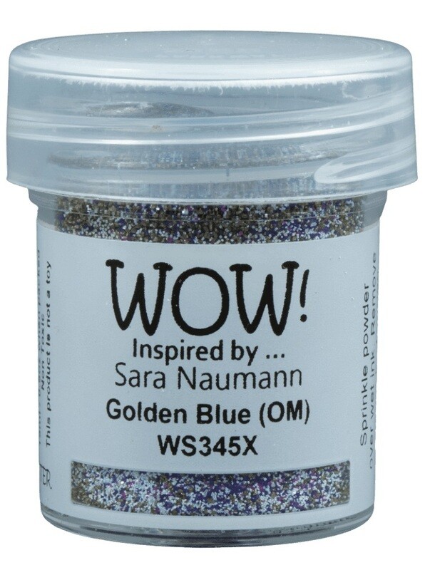 WOW Embossing Glitter Powder - Golden Blue - Sara Naumann -  WS345X- 15ml / 1.oz