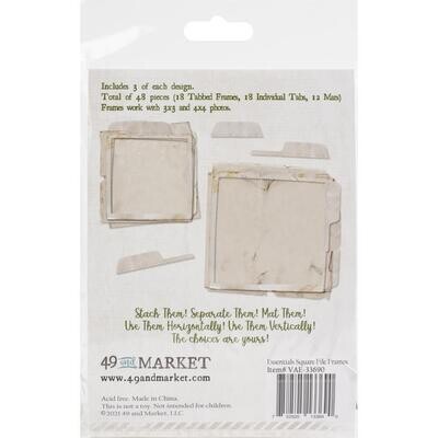 49 &amp; Market - Vintage Artistry Essentials - Frames Set - Square - VAE33690 - 48 pcs
