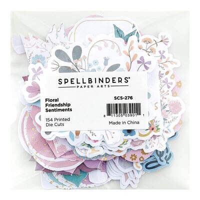 Spellbinders Paper Arts - Sentiments - Floral Friendship Die Cuts - SCS-276