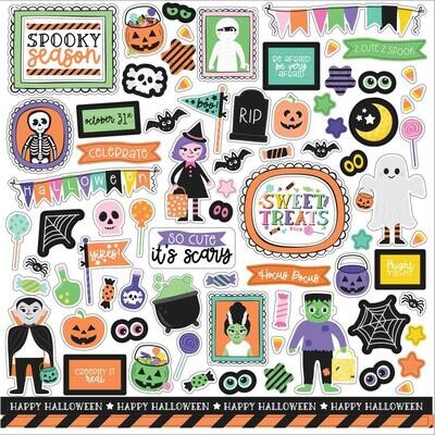 Echo Park Paper Co - Halloween - Monster Mash - 12 x 12 Sticker Sheet - MM323014