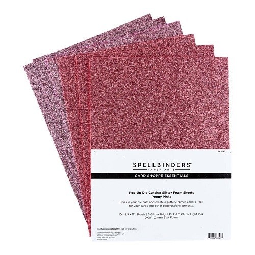 Spellbinders Paper Arts - Foam Sheets - Peony Pink - 8.5" x 11" - SCS187 - 10 Pack
