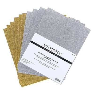 Spellbinders Paper Arts - Foam Sheets - Gold/Silver - 8.5&quot; x 11&quot; - SCS173 - 10 Pack