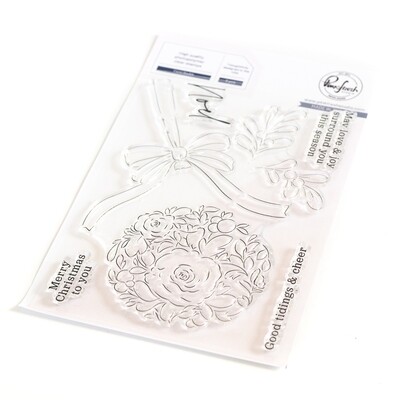 PinkFresh Studio - Floral Bauble - Clear Polymer Stamp - 4&quot; x 6&quot; - 178122