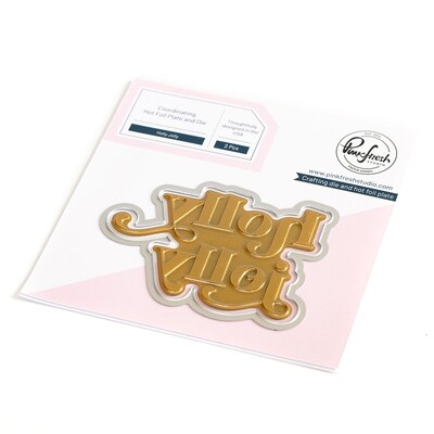 PinkFresh Studio - Holly Jolly - Hot Foil Plate and Die Set - 211523 - 2 pcs