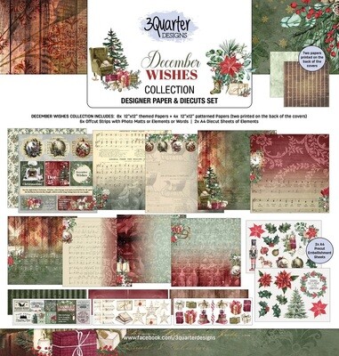 3 Quarter Designs - 12 x 12 Collection - December Wishes 