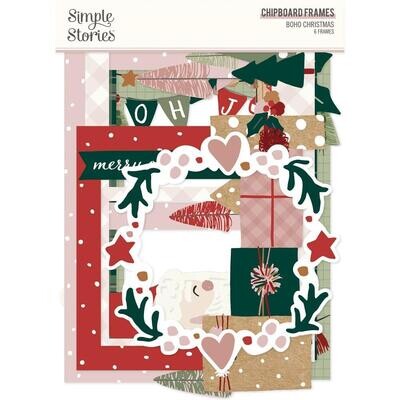 Simple Stories - Boho Christmas Collection - Chipboard Frames -  BC20622 - 8 pcs