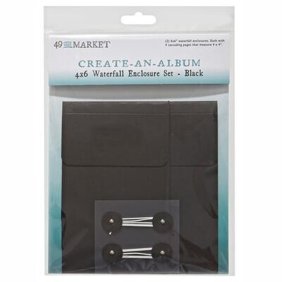 49 &amp; Market - Create An Album - Page Inserts - Waterfall - 4" x 6" - Black - CAA23923