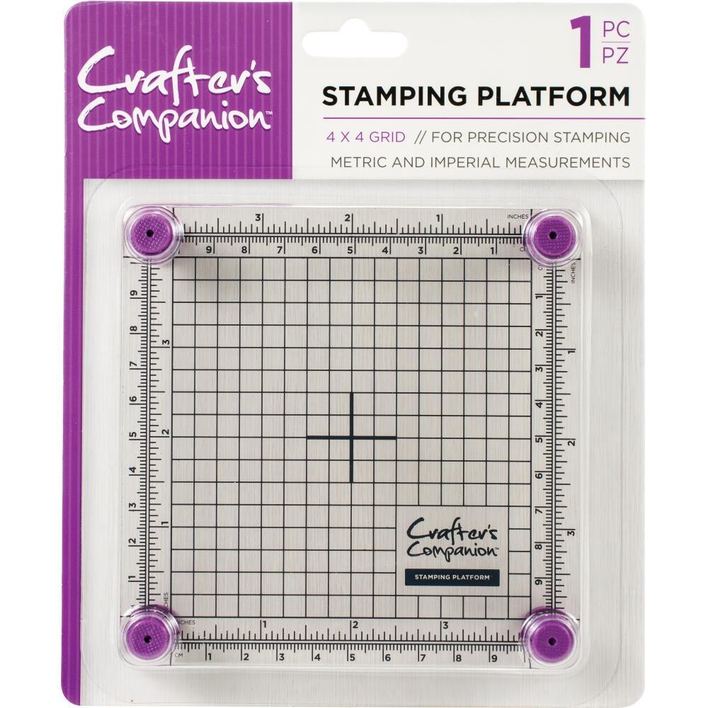 Crafters Companion - Stamping Platform - 4&quot; x 4&quot; - STPLAT4