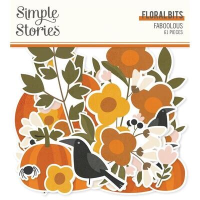 Simple Stories - Faboolous Collection - Die Cuts - Floral - FB20920 - 61 pcs
