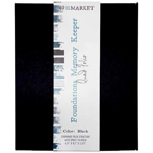 49 &amp; Market - Foundations-  Memory Keeper - Quad Folio Album - Black - FA36677