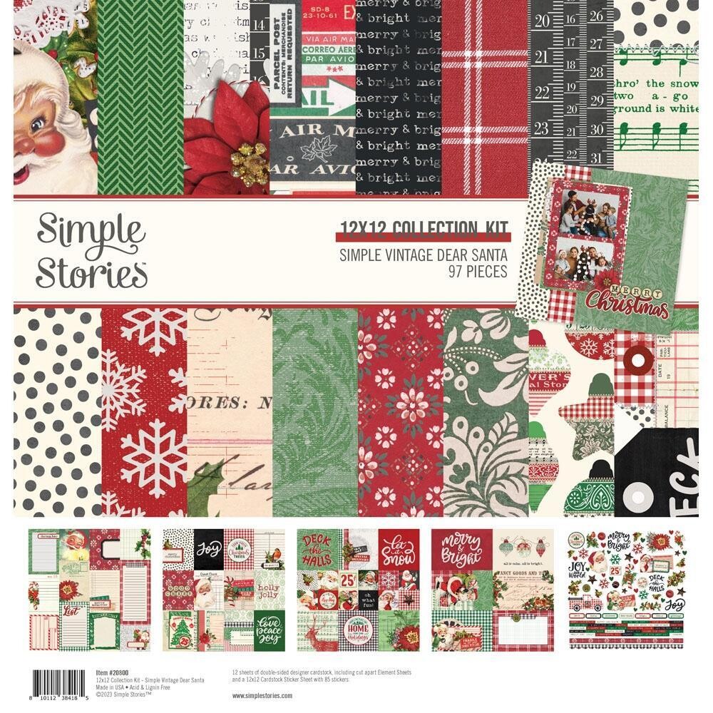 Simple Stories - Simple Vintage Dear Santa Collection - 12 x 12 Paper Pack - SVD20800 - 12 sheets