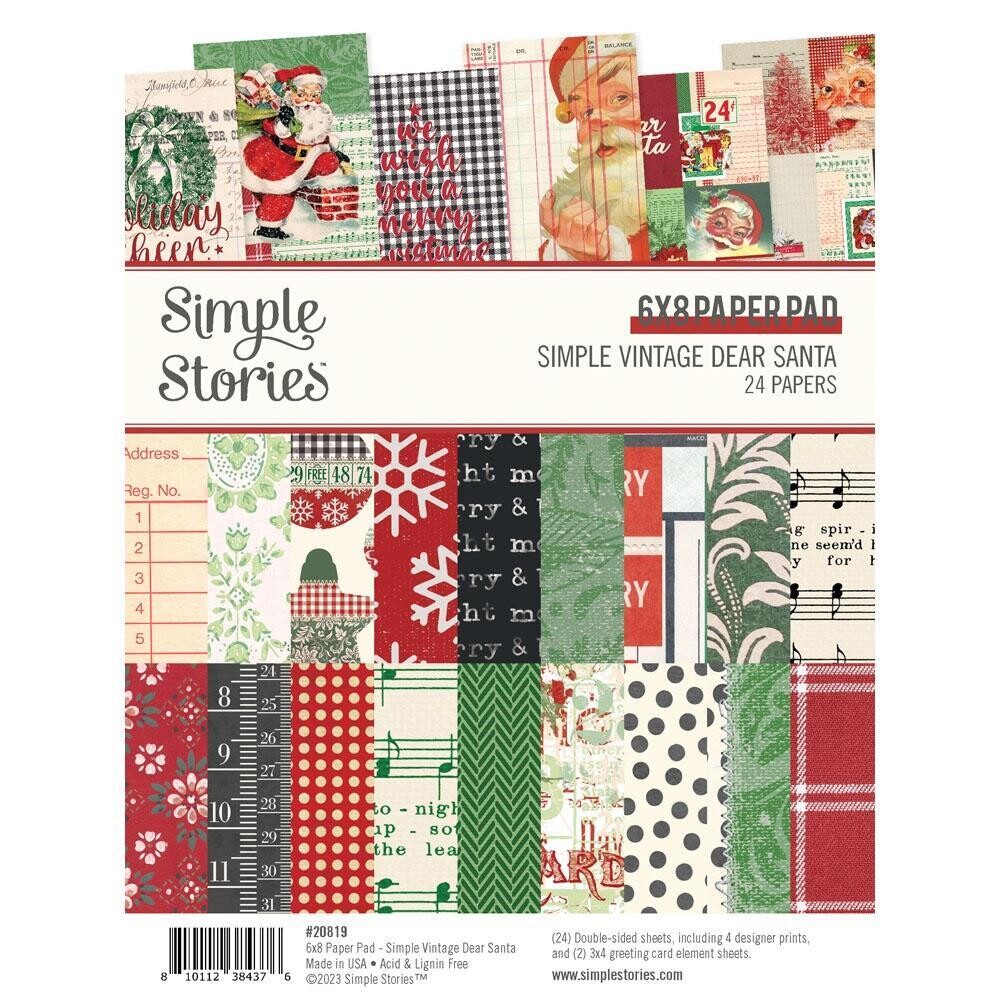 Simple Stories - Simple Vintage Dear Santa Collection - 6 x 8 Paper Pack - SVD20819 - 24 sheets