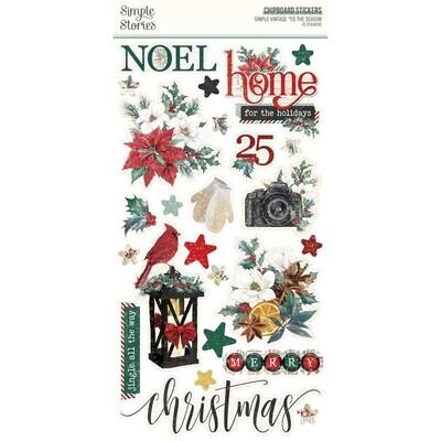 Simple Stories - Tis The Season Collection - Chipboard Stickers - 6 x 12 - SVS20721 - 25 stickers