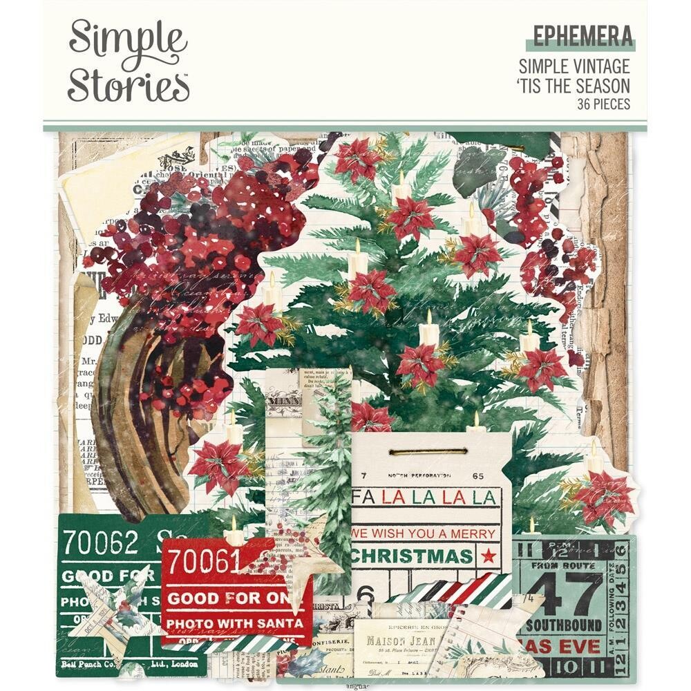 Simple Stories - Tis The Season Collection - Die Cuts - Ephemera - SVS20724 - 36 pcs