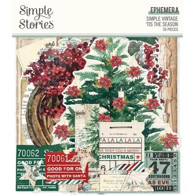 Simple Stories - Tis The Season Collection - Die Cuts - Ephemera - SVS20724 - 36 pcs