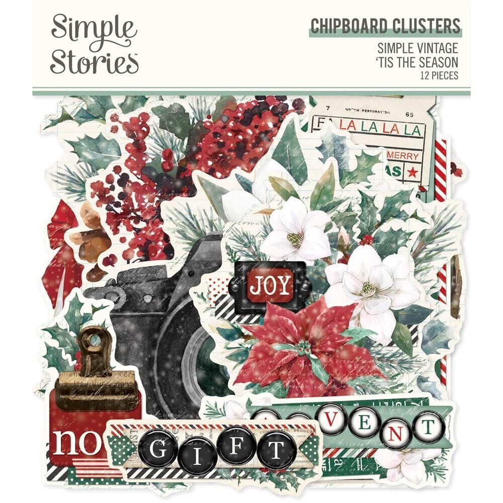 Simple Stories - Tis The Season Collection - Chipboard Clusters - SVS20727 - 12 pcs