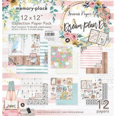 Memory Place - Dream Plan Do Collection - 12&quot; x 12&quot; Paper Pack - MP-61201 -12 sheets