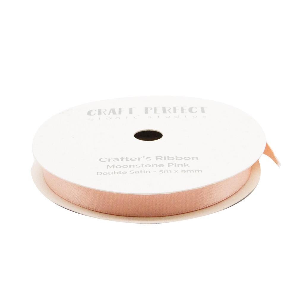 Craft Perfect - Crafters Ribbon - Moonstone Pink - Double Satin - 9mm x 5m - 8990E