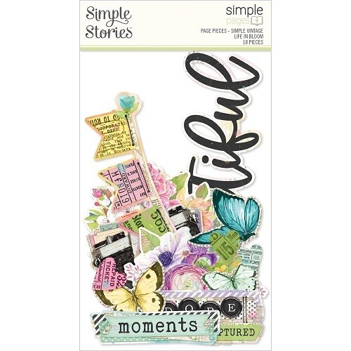 Simple Stories - Life In Bloom Collection - Page Pieces - SVL19742 - 18 pcs