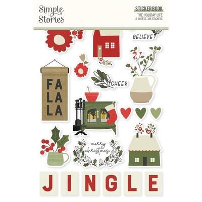 Simple Stories - The Holiday Life Collection - Sticker Book - Floral  - THL20521 - 12 Sheets