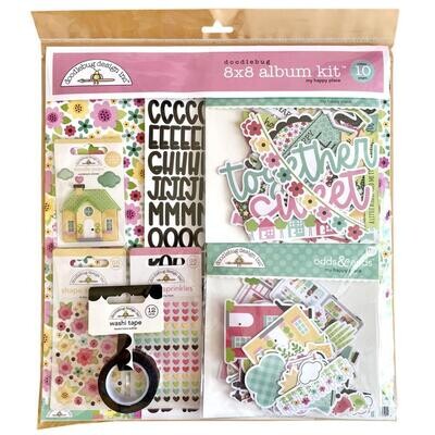 Doodlebug Design Inc - My Happy Place Collection - Album Kit - 8&quot; x 8&quot; - DB8341