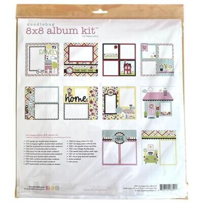 Doodlebug Design Inc - My Happy Place Collection - Album Kit - 8" x 8" - DB8341