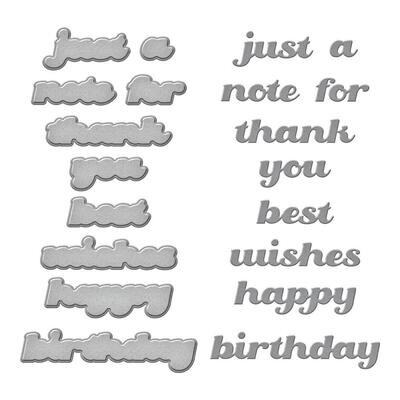 Spellbinders Paper Arts - Sealed For Christmas Collection - Popular Sentiments - Etched Dies - S3-492 - 20 pcs