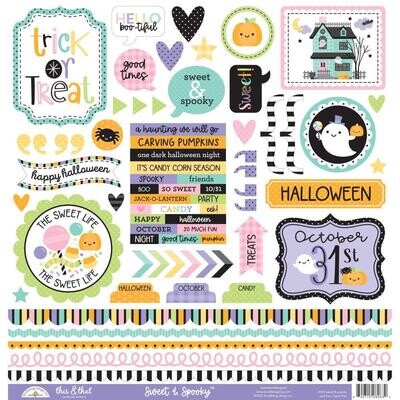 Doodlebug Design Inc - Sweet & Spooky Collection - 12 x 12 Cardstock Stickers - DB8263