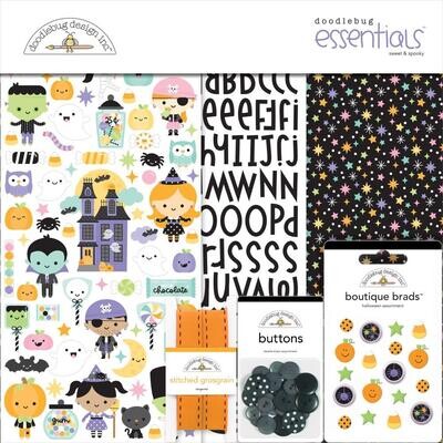 Doodlebug Design Inc - Sweet &amp; Spooky Collection - Essentials Page Kit - 12 x 12 - DB8281 - 12 pcs