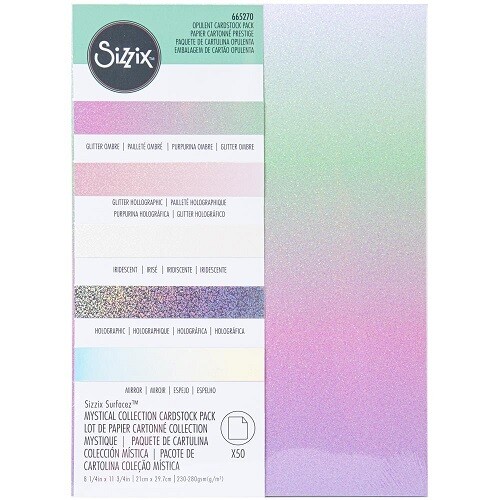 Sizzix - Surfacz Opulent Cardstock Pack - Mystical  - 50 sheets - 8.5&quot; x 11&quot; - 665270