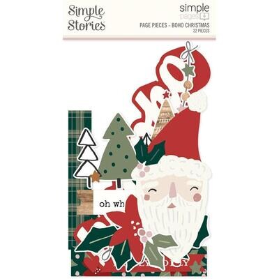 Simple Stories - Boho Christmas Collection - Page Pieces - BC20630 - 15pcs
