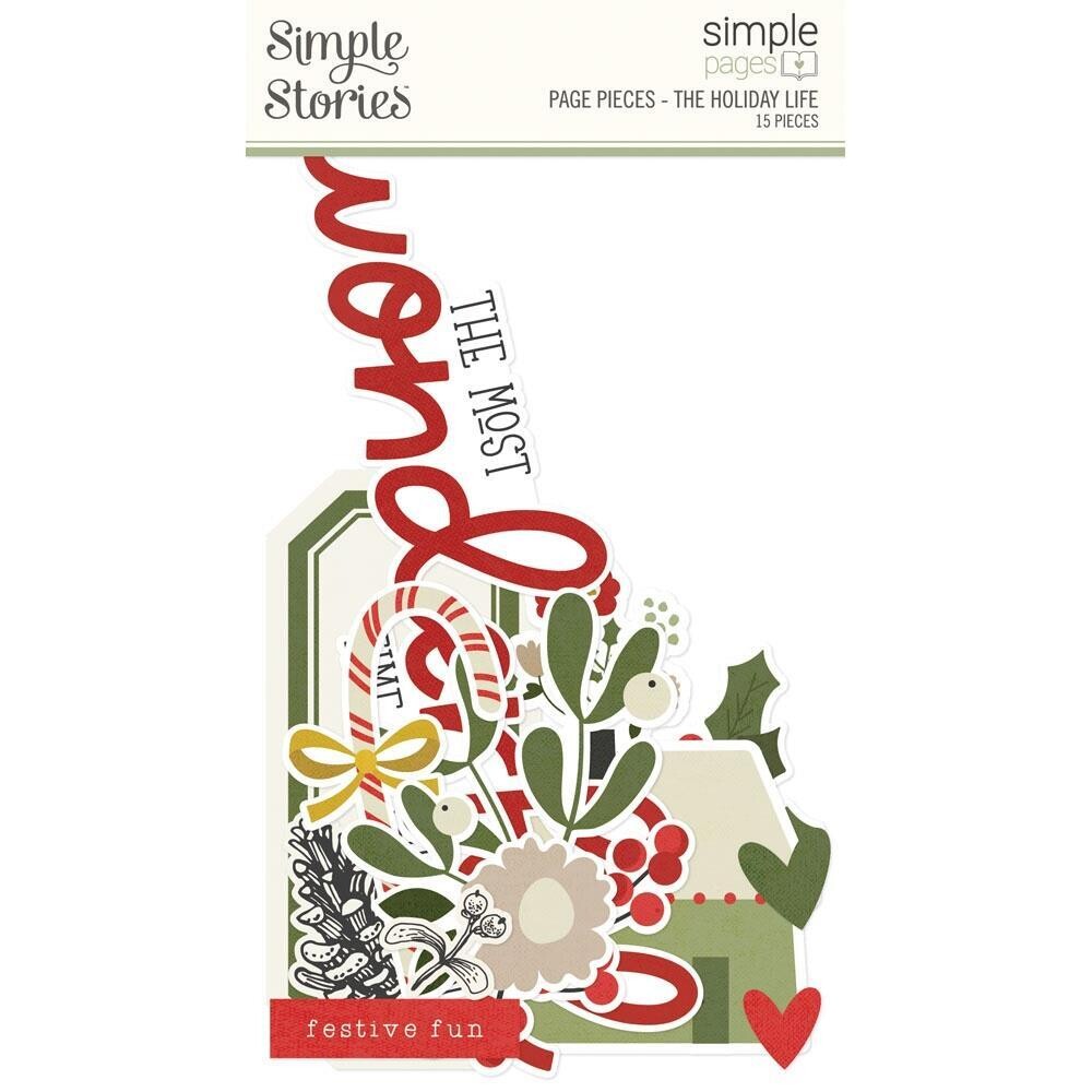 Simple Stories - The Holiday Life Collection - Page Pieces - THL20532 - 15pcs